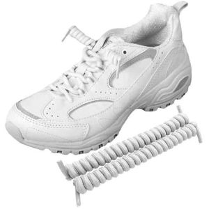 Coiler Shoe Laces - Homecraft, white - ideal no-tie shoelaces