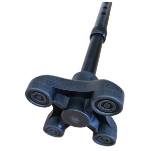 Quad tip for walking stick, offers extra stability to a cane