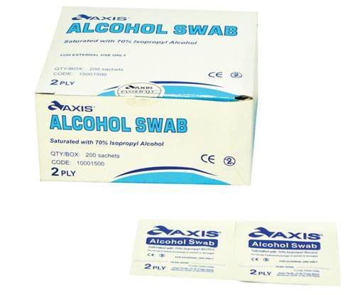 Alcohol Swabs - Physiomed, disnifectant wipes