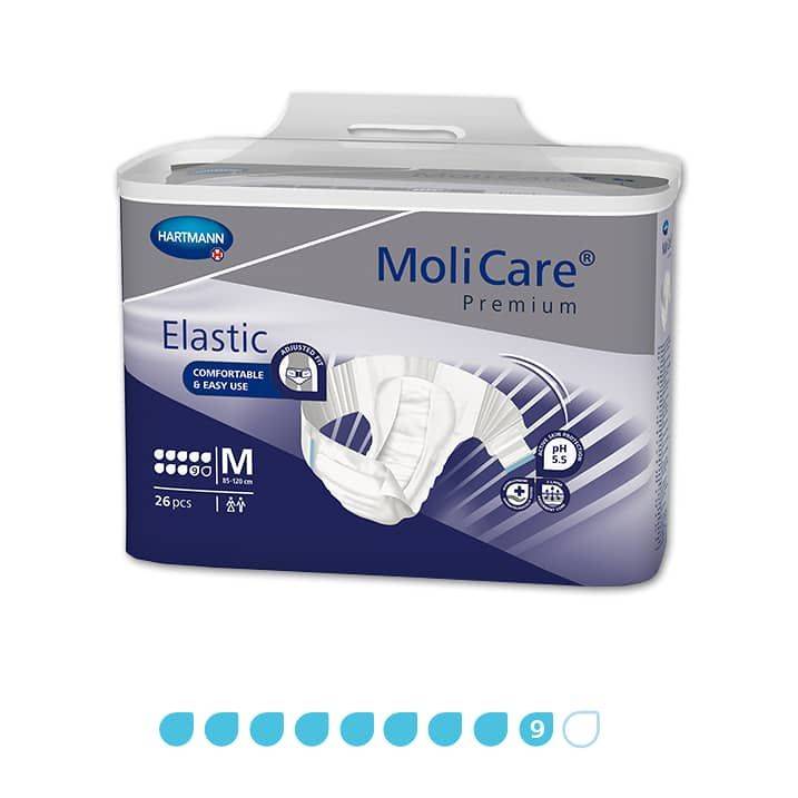 molicare premium elastic - 9 drops - quality incontinence product