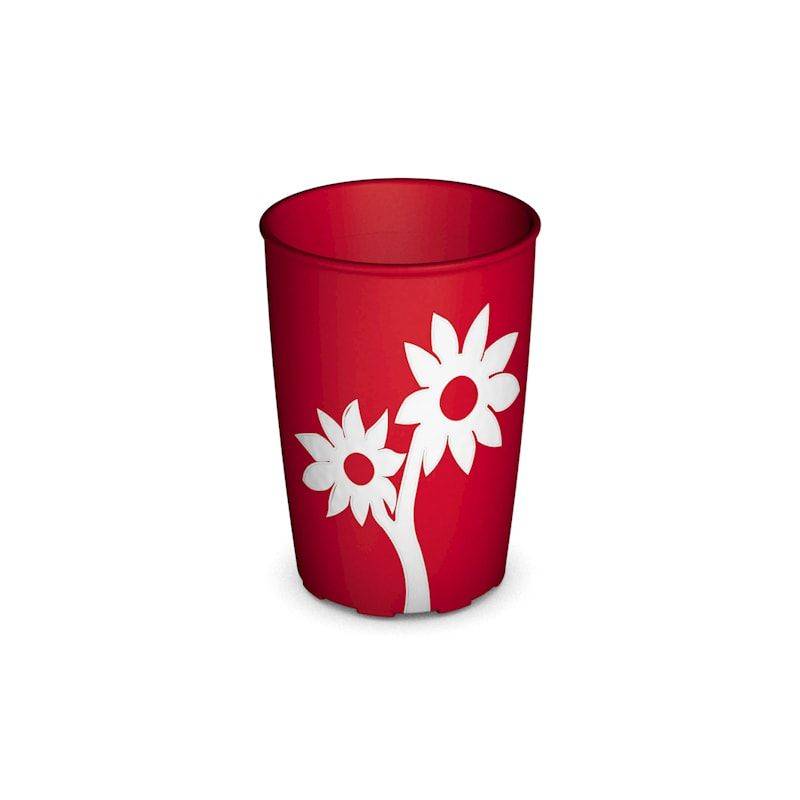 Red and white slip cup