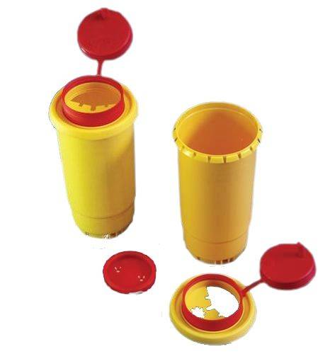 Sharps Disposal Bin, 1/2 L container to dispose of contaminated waste