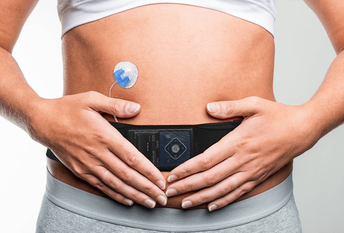 Insulin pump belt store