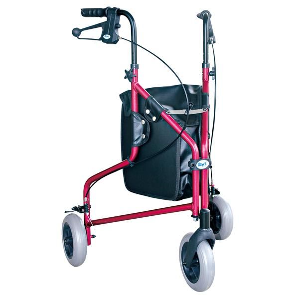 Days Tri Walker, Red , easy to manoeuver mobility walker