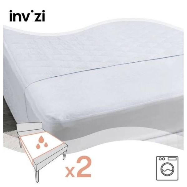 Invizi Waterproof Mattress Protector, twin pack