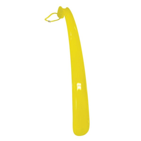 Long-Handled Plastic Shoehorn - Aidapt, yellow