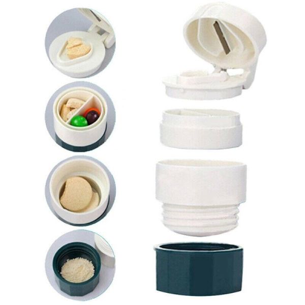 3-in-1 pill crusher, splitter, storage