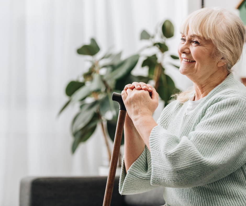 Elderly woman with Parkinson's